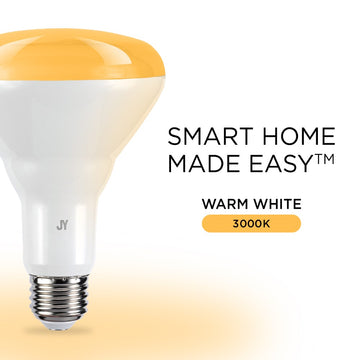 Smart BR30 Dimmable Light Bulb - Dimmable Color Changing LED; Compatible with Alexa and Google Home Assistant - JONATHAN Y